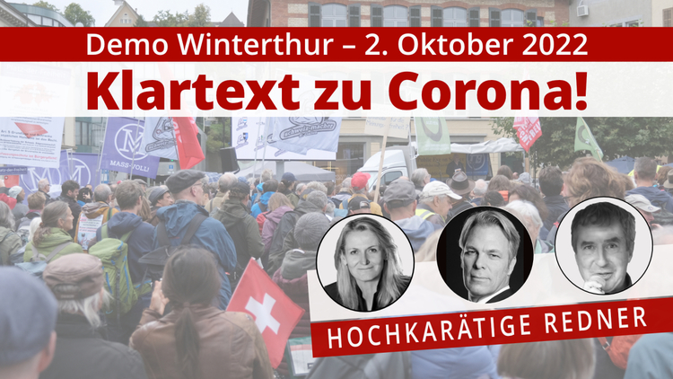 Demo Winterthur: Hochkarätige Redner – aktueller Klartext zu Corona! mit Dr. Heiko Schöning, Dr. Astrid Stuckelberger, Dr. Thomas Binder und vielen mehr