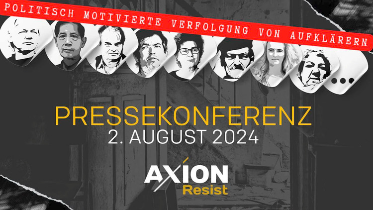 ⁣Vorschau: Pressekonferenz Axion Resist 2.8.24 zum Thema „Politisch motivierte Verfolgung von Aufklär